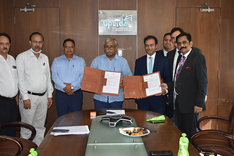 MoU signed between upeida and Adani Group | Uttar Pradesh Defence ...