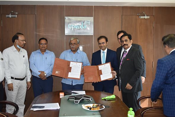 MoU signed between upeida and Adani Group | Uttar Pradesh Defence ...